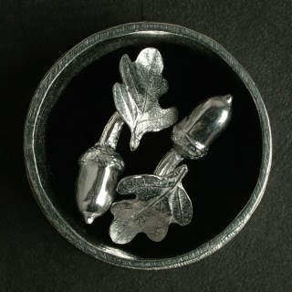 Oak Leaf & Acorn Cufflinks Christening Gifts For Boys in a Personalised Pewter Box UK Made | Image 2