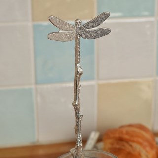 Dragonfly Spoon Long Jam Pewter Spoon with a hook for jars | Image 2