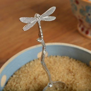Dragonfly Pewter Sugar Spoon, UK Handmade Dragonfly Gifts | Image 2