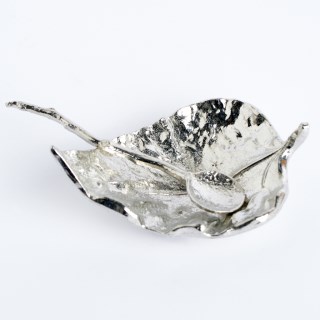 Pewter Leaf Bowl and Spoon | Image 3