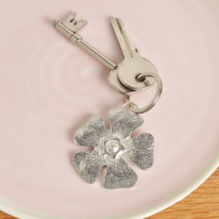 Flower Pewter Keyring Forget Me Not Gifts UK Made | Image 3