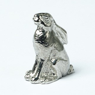 Moongazing Hare, Pewter Good Luck Gifts The Lucky Hare Sculpture | Image 2