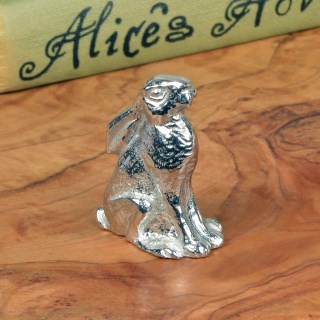 Moongazing Hare, Pewter Good Luck Gifts The Lucky Hare Sculpture | Image 4