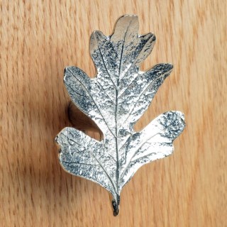 Pewter Hawthorn Leaf Furniture Handles Cabinet Knobs Drawer Pulls UK Made | Image 2