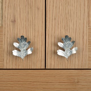 Pewter Hawthorn Leaf Furniture Handles Cabinet Knobs Drawer Pulls UK Made | Image 5