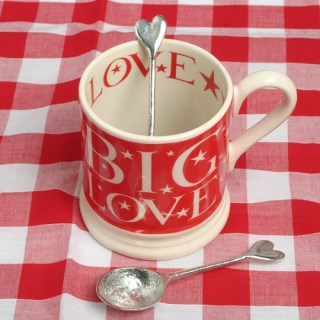 Heart Pewter Teaspoon UK Handmade Love Spoons | Image 3