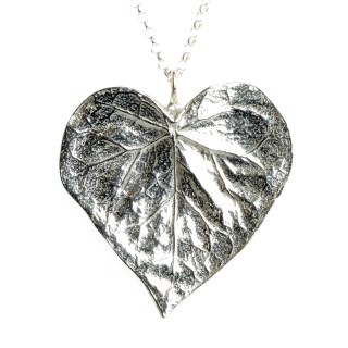 Heart Leaf Necklace English Pewter Leaf Jewellery Gifts | Image 5