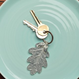 Pewter Oak Leaf and Acorn Keyring Gifts UK Made Chunky Keyrings | Image 5
