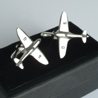 Personalised Pewter Spitfire Aeroplane Cufflinks Gifts For Him | Image 2