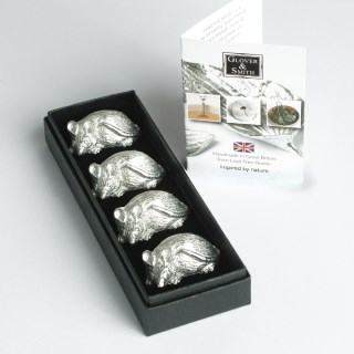 Pewter Mouse Cheese Marker Set. Mouse Card Holders | Image 2