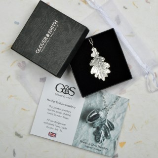 Oak Leaf Necklace English Pewter jewellery Gifts | Image 5