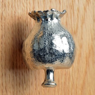 Solid Pewter Poppy Seed Head Door Handles Cabinet Knobs UK Made | Image 3
