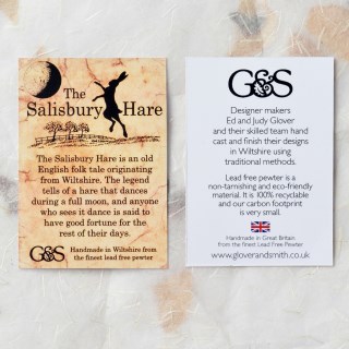 Hare Gifts, English Pewter Dancing Hare Keyring UK Made | Image 6