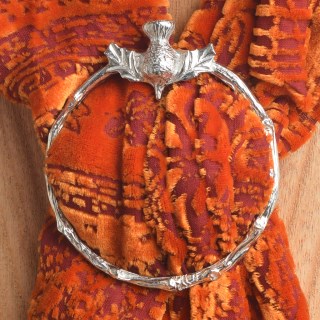 Thistle Scarf Ring, Pewter Scottish Gifts For Her | Image 4