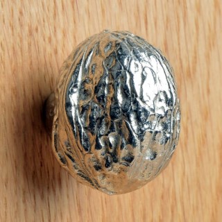 Walnut Cabinet knobs Solid Pewter Door Handle | Image 3